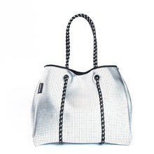 Load image into Gallery viewer, The Sterling Bag (METALLIC SILVER) Neoprene Tote Bag