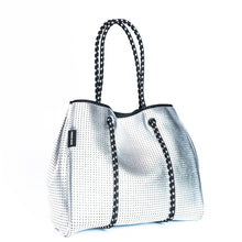 Load image into Gallery viewer, The Sterling Bag (METALLIC SILVER) Neoprene Tote Bag