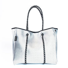 Load image into Gallery viewer, The Sterling Bag (METALLIC SILVER) Neoprene Tote Bag