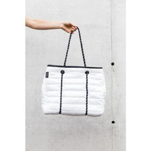 Load image into Gallery viewer, SALE: The Windsor Bag (WHITE) Prene Puffer Tote Bag