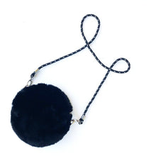 Load image into Gallery viewer, SALE: The Poppy Bag (BLACK) Prene Faux Fur Crossbody Bag