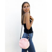 Load image into Gallery viewer, SALE: The Poppy Bag (DUSTY PINK) Prene Faux Fur Crossbody Bag