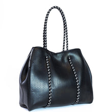 Load image into Gallery viewer, The Freddie Bag (METALLIC BLACK) Neoprene Tote Bag