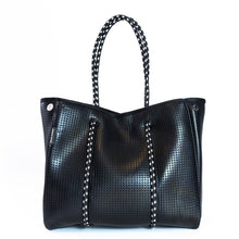 Load image into Gallery viewer, The Freddie Bag (METALLIC BLACK) Neoprene Tote Bag