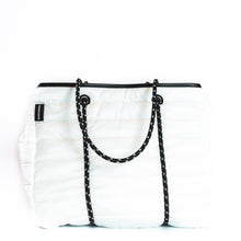 Load image into Gallery viewer, SALE: The Windsor Bag (WHITE) Prene Puffer Tote Bag