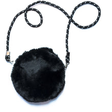 Load image into Gallery viewer, SALE: The Poppy Bag (BLACK) Prene Faux Fur Crossbody Bag