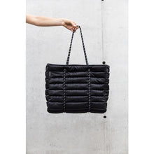 Load image into Gallery viewer, SALE: The Windsor Bag (BLACK) Prene Puffer Tote Bag